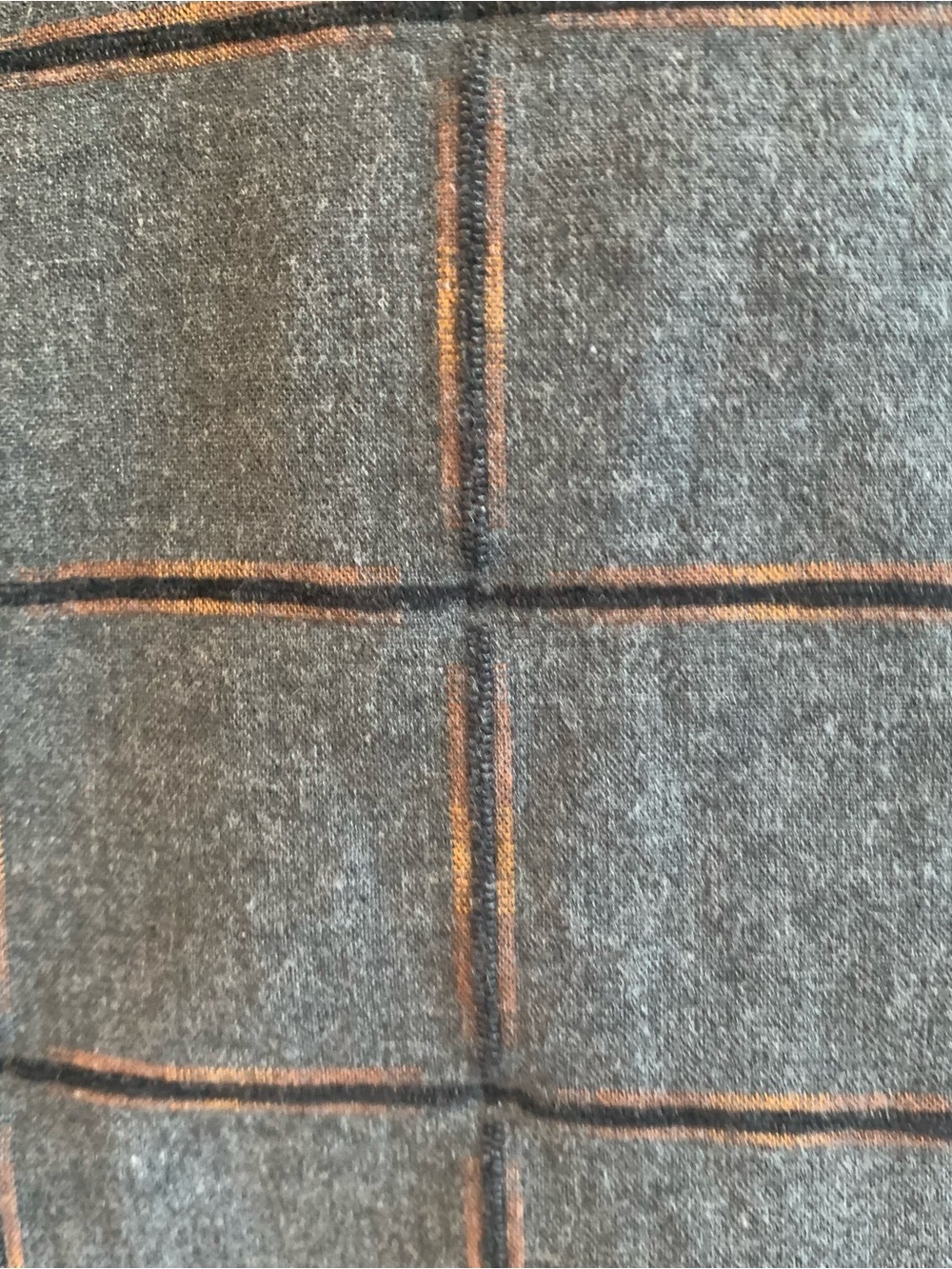 Carbon2Cobalt Gray Plaid Button-Down Shirt Men's Large Orange Accent - Picture 6 of 6